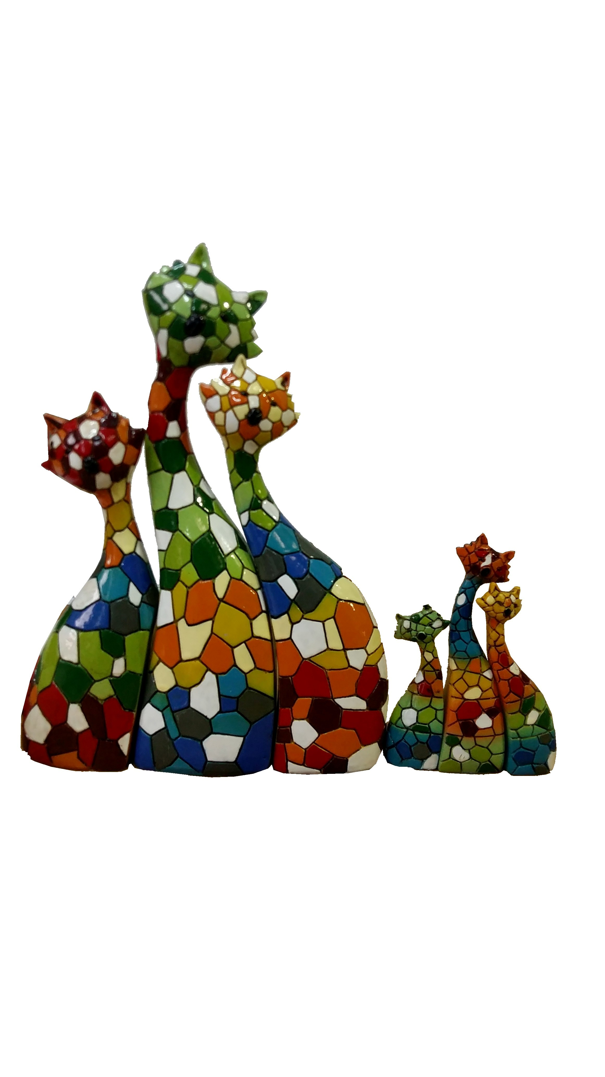 Familia gatos resina (dos medidas)